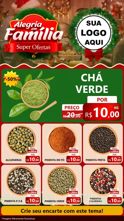 Modelo de Rede Social para Stories com o tema Alegria Em Família - Super Ofertas para Produtos Naturais