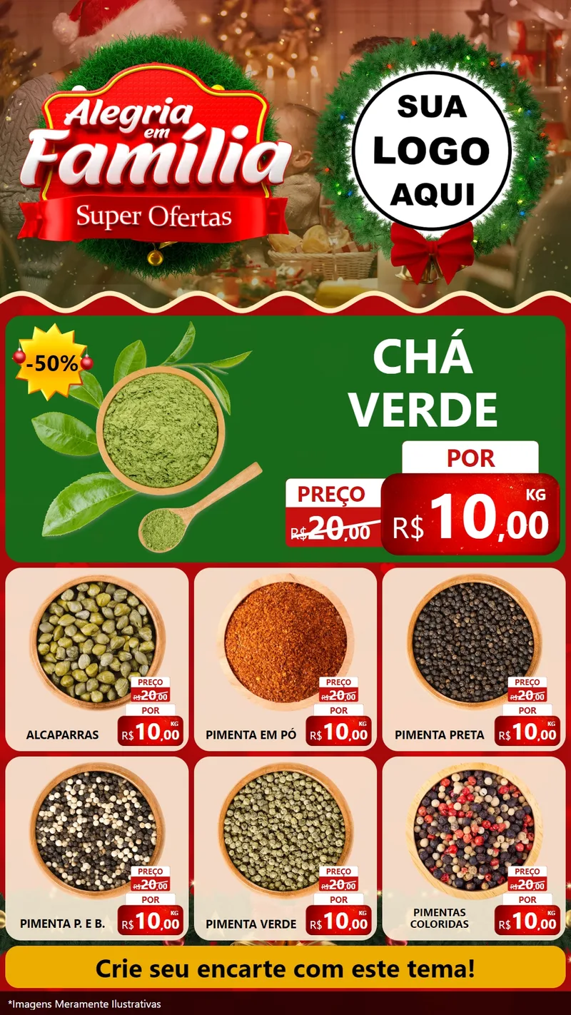 Modelo de Rede Social para Stories com o tema Alegria Em Família - Super Ofertas para Produtos Naturais