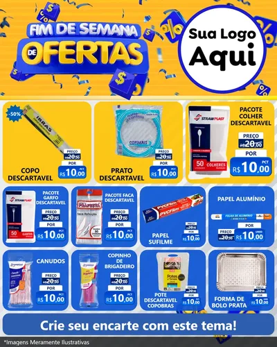 Modelo de Rede Social para Feed Instagram com o tema Fim de Semana de Ofertas para Embalagens