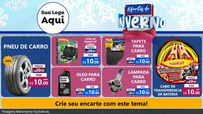 Modelo de TV para TV Horizontal com o tema Ofertas de Inverno para Auto peças