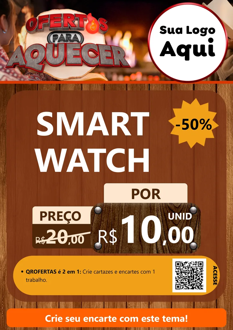 Modelo de Cartaz para Cartaz A4 Vertical com o tema Ofertas Para Aquecer para Informática
