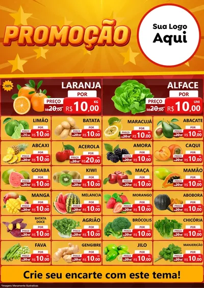 Modelo de Encarte para Encarte A4 Vertical com o tema Promoção para Hortifrúti