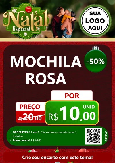 Modelo de Cartaz para Cartaz A4 Vertical com o tema Natal Especial para Papelaria