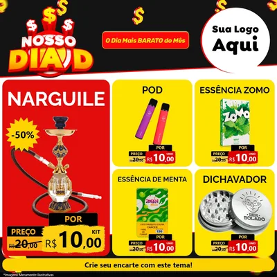 Modelo de Rede Social para Feed Facebook com o tema Nosso Dia D para Tabacaria