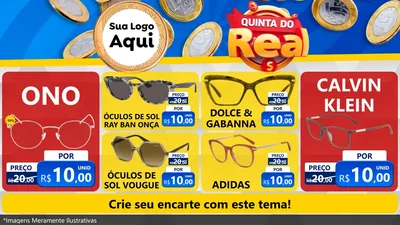 Modelo de TV para TV Horizontal com o tema Quinta do Real para Óticas