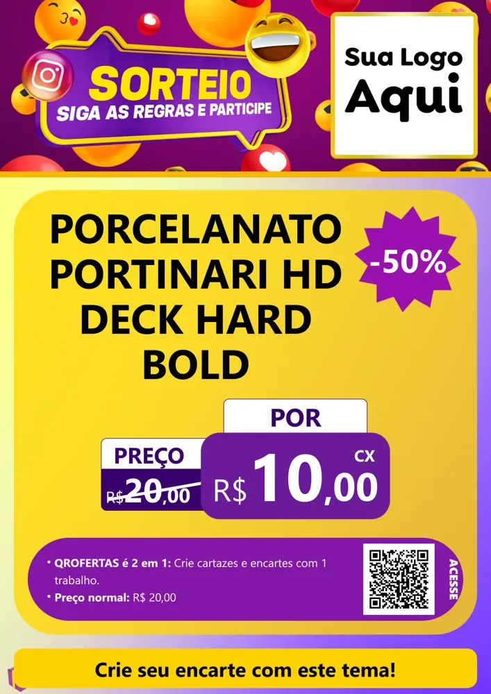 Modelo de Cartaz para Cartaz A4 Vertical com o tema Sorteio para Pisos e revestimentos