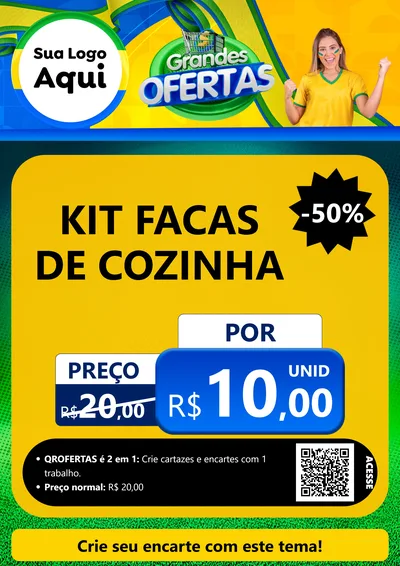 Modelo de Cartaz para Cartaz A4 Vertical com o tema Grandes Ofertas para Utilidades Domésticas