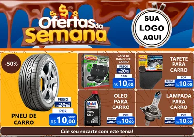 Modelo de Encarte para Encarte A4 Horizontal com o tema Ofertas da Semana - Páscoa para Auto peças