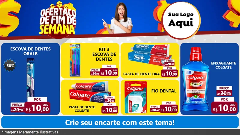 Modelo de TV para TV Horizontal com o tema Ofertaço de Fim de Semana para Higiene Pessoal