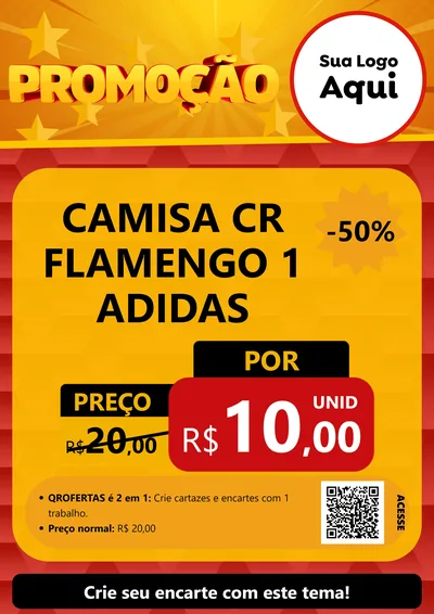 Modelo de Cartaz para Cartaz A4 Vertical com o tema Promoção para Roupas e acessórios