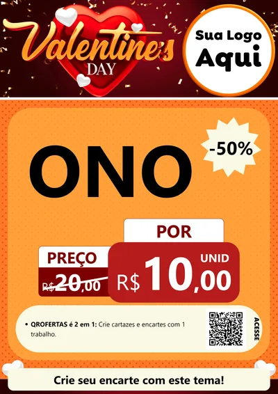 Modelo de Cartaz para Cartaz A4 Vertical com o tema Valentine's Day para Óticas