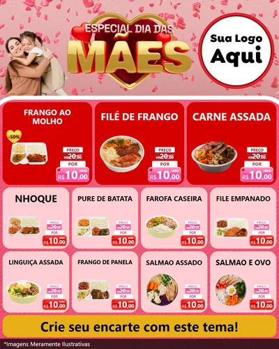 Modelo de Rede Social para Feed Instagram com o tema Especial Dia Das Mães para Restaurante