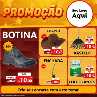 Modelo de Rede Social para Feed Facebook com o tema Promoção para Agropecuária