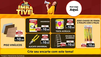 Modelo de TV para TV Horizontal com o tema Fim de Semana Imbatível para Material para Construção