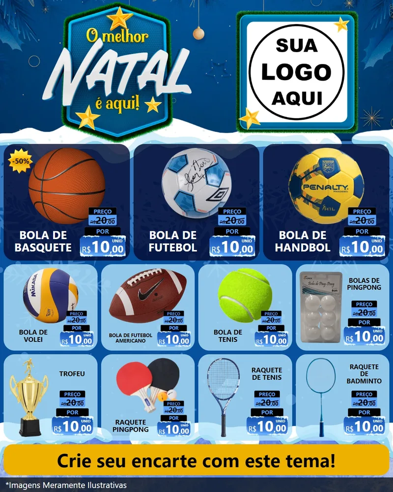 Modelo de Rede Social para Feed Instagram com o tema O Melhor Natal É Aqui! para Artigos Esportivos