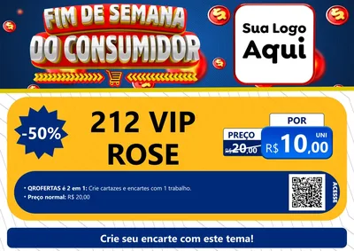 Modelo de Cartaz para Cartaz A4 Horizontal com o tema Fim de Semana do Consumidor para Perfumes