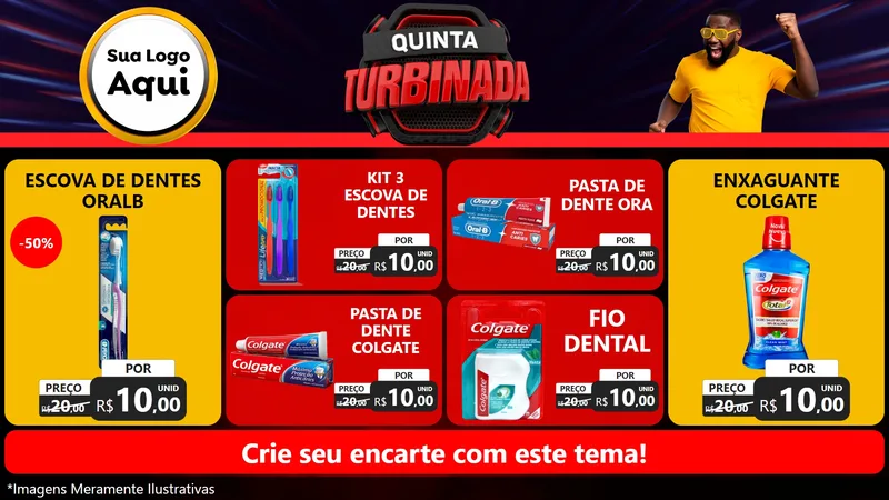 Modelo de TV para TV Horizontal com o tema Quinta Turbinada para Higiene Pessoal
