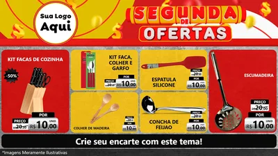 Modelo de TV para TV Horizontal com o tema Segunda de Ofertas para Utilidades Domésticas