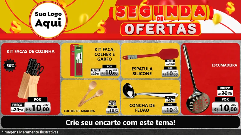 Modelo de TV para TV Horizontal com o tema Segunda de Ofertas para Utilidades Domésticas