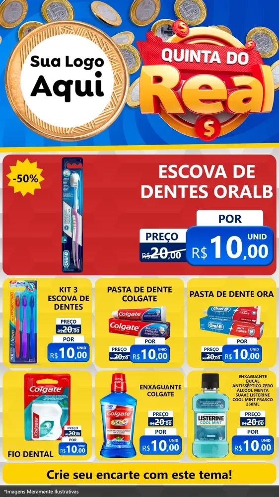 Modelo de Rede Social para Stories com o tema Quinta do Real para Higiene Pessoal