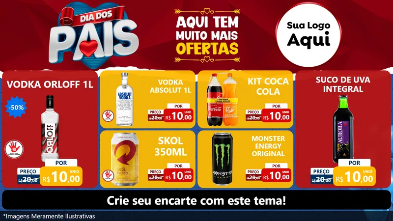 Modelo de TV para TV Horizontal com o tema Dia dos Pais para Distribuidora de bebidas