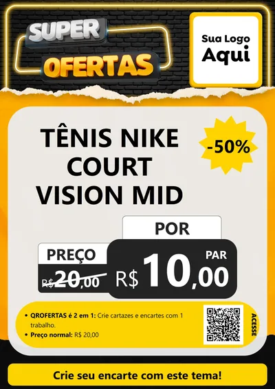 Modelo de Cartaz para Cartaz A4 Vertical com o tema Super Ofertas para Calçados