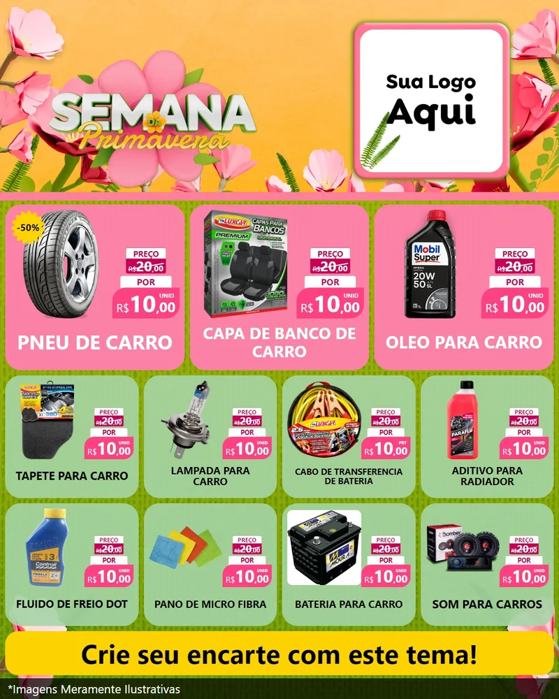 Modelo de Rede Social para Feed Instagram com o tema Semana da Primavera para Auto peças