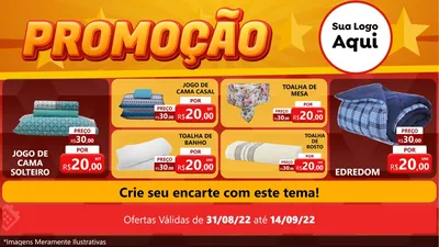 Modelo de TV para TV Horizontal com o tema Promoção para Cama, Mesa e Banho