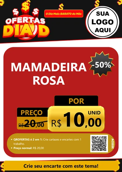 Modelo de Cartaz para Cartaz A4 Vertical com o tema Ofertas Dia D para Bebês