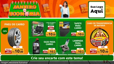 Modelo de TV para TV Horizontal com o tema Janeiro da Economia para Auto peças