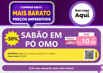 Modelo de Cartaz para Cartaz A4 Horizontal com o tema Mais Barato