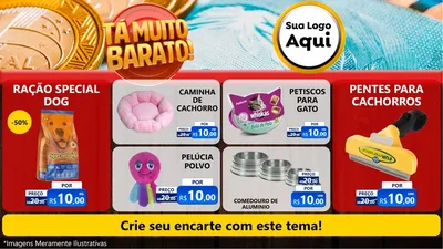 Modelo de TV para TV Horizontal com o tema Está Muito Barato para Pet Shop