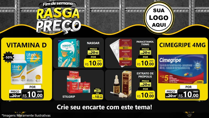 Modelo de TV para TV Horizontal com o tema Fim de Semana Rasga Preço para Farmácia