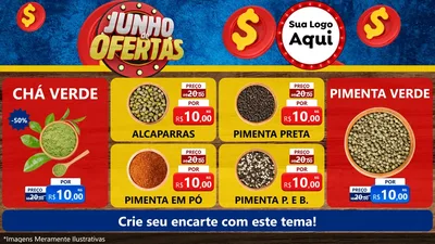 Modelo de TV para TV Horizontal com o tema Junho de Ofertas para Produtos Naturais