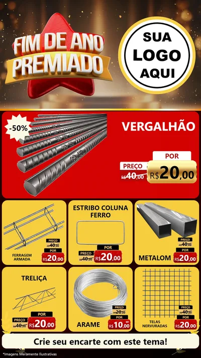 Modelo de Rede Social para Stories com o tema Fim de Ano Premiado para Ferragens