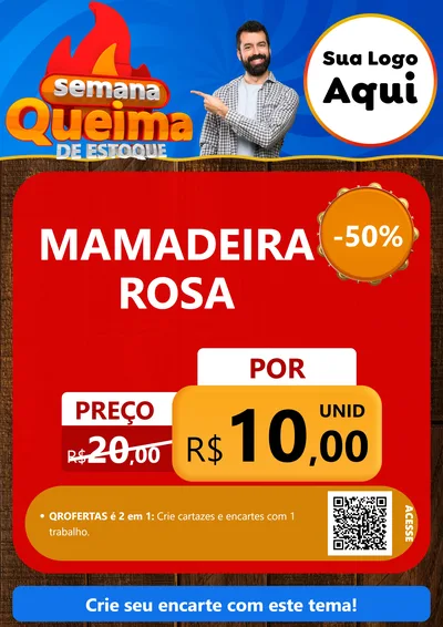 Modelo de Cartaz para Cartaz A4 Vertical com o tema Semana Queima de Estoque para Bebês