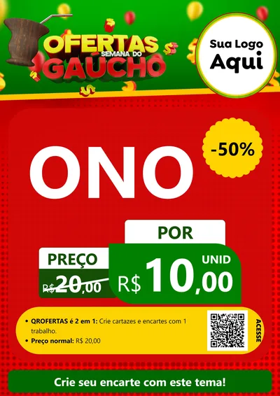 Modelo de Cartaz para Cartaz A4 Vertical com o tema Ofertas Semana Do Gaúcho para Óticas