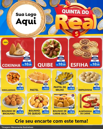 Modelo de Rede Social para Feed Instagram com o tema Quinta do Real para Salgadaria