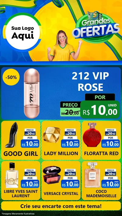 Modelo de Rede Social para Stories com o tema Grandes Ofertas para Perfumes