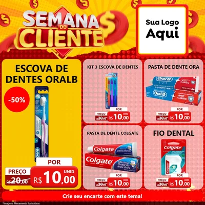 Modelo de Rede Social para Feed Facebook com o tema Semana do Cliente para Higiene Pessoal