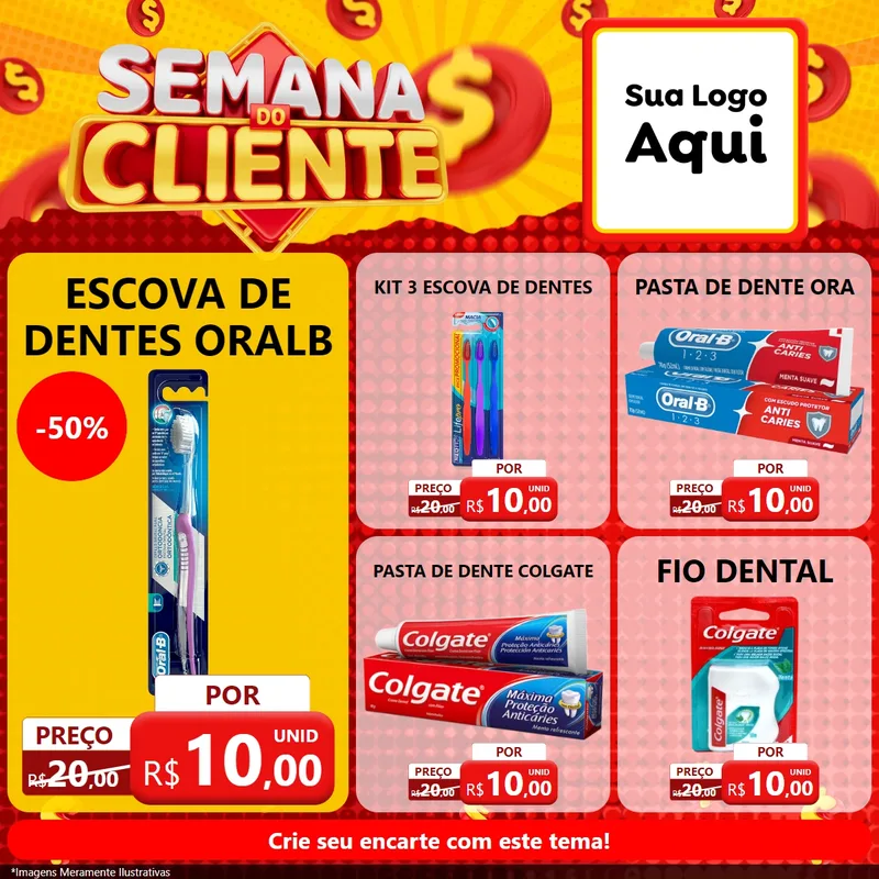 Modelo de Rede Social para Feed Facebook com o tema Semana do Cliente para Higiene Pessoal
