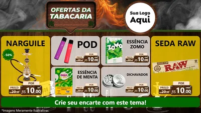 Modelo de TV para TV Horizontal com o tema Ofertas da Tabacaria para Tabacaria