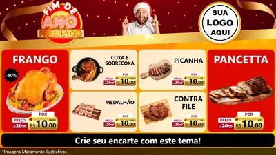 Modelo de TV para TV Horizontal com o tema Fim de Ano Premiado para Assados