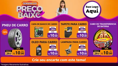 Modelo de TV para TV Horizontal com o tema Semana do Preço Baixo para Auto peças