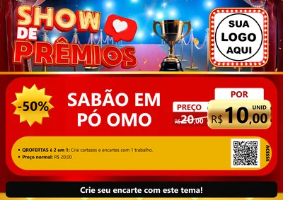Modelo de Cartaz para Cartaz A4 Horizontal com o tema Show de Prêmios para Produtos de Limpeza