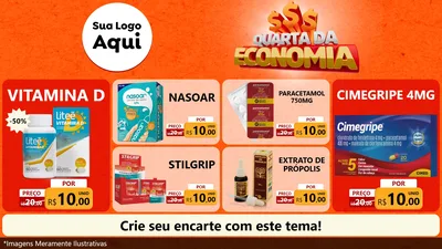 Modelo de TV para TV Horizontal com o tema Quarta da Economia para Farmácia