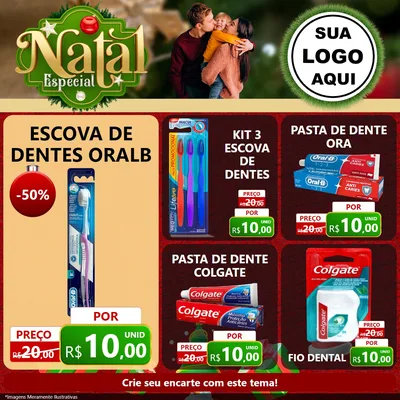 Modelo de Rede Social para Feed Facebook com o tema Natal Especial para Higiene Pessoal