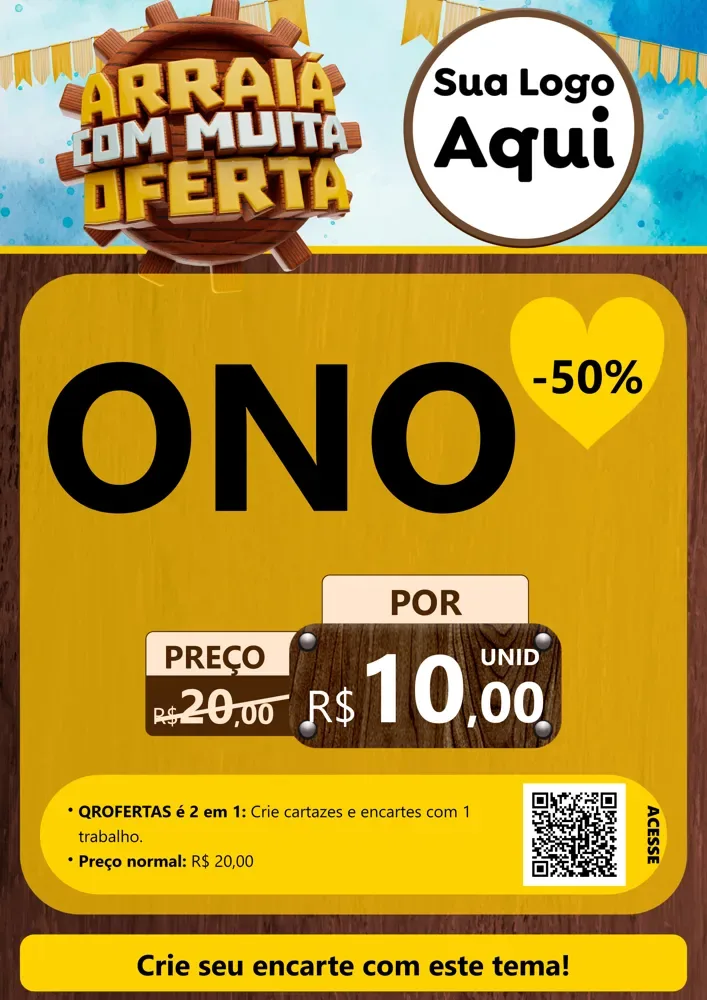 Modelo de Cartaz para Cartaz A4 Vertical com o tema Ofertas de São João - Junina para Óticas
