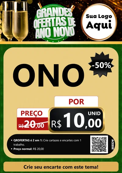 Modelo de Cartaz para Cartaz A4 Vertical com o tema Grandes Ofertas de Ano Novo para Óticas