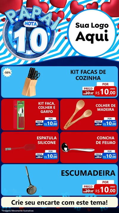 Modelo de TV para TV Vertical com o tema Papai Nota 10 para Utilidades Domésticas